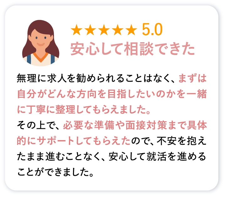 安心して相談できた
